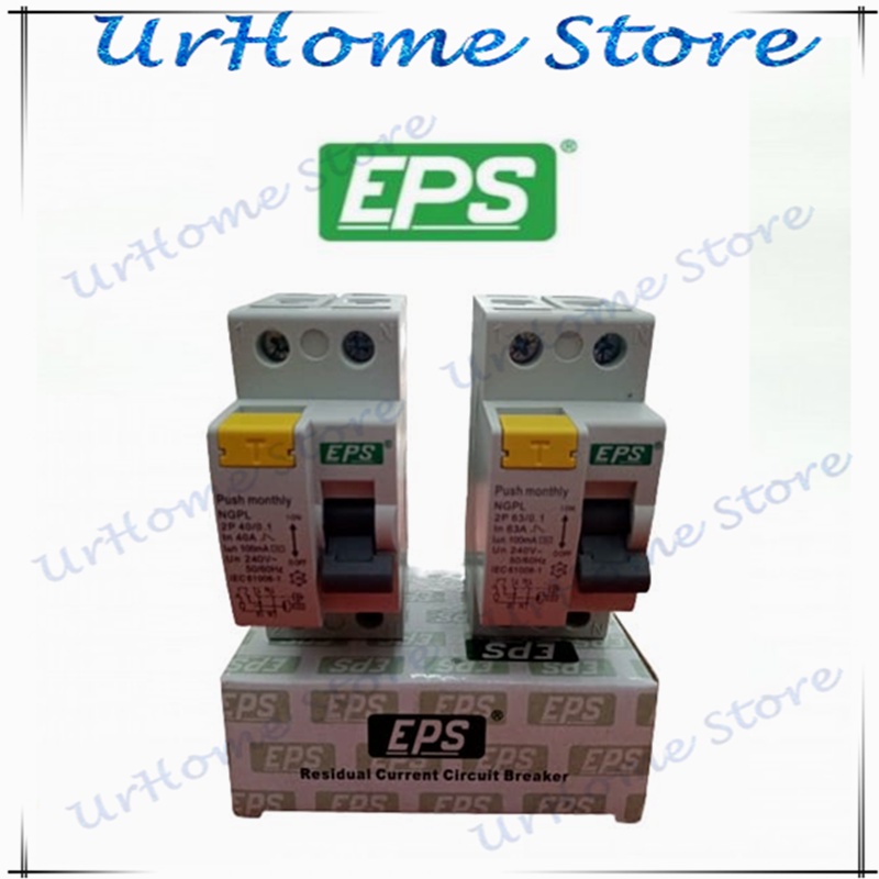 Eps Pole Rccb Elcb A A Ma Ma Circuit Breaker Shopee Malaysia