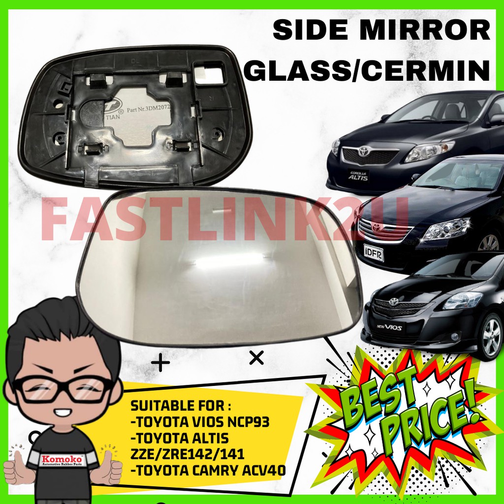 Toyota Vios Dugong Ncp Altis Camry Side Mirror Glass