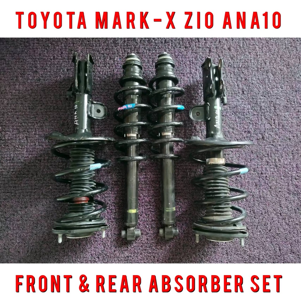 Toyota Mark X Zio ANA10 Front Rear Absorber With Coil Spring Set