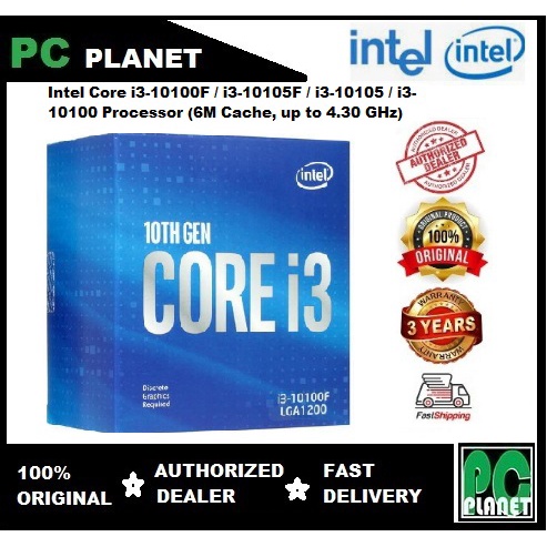 Intel Core I3 10100F I3 10105F I3 10105 I3 10100 Processor 6M