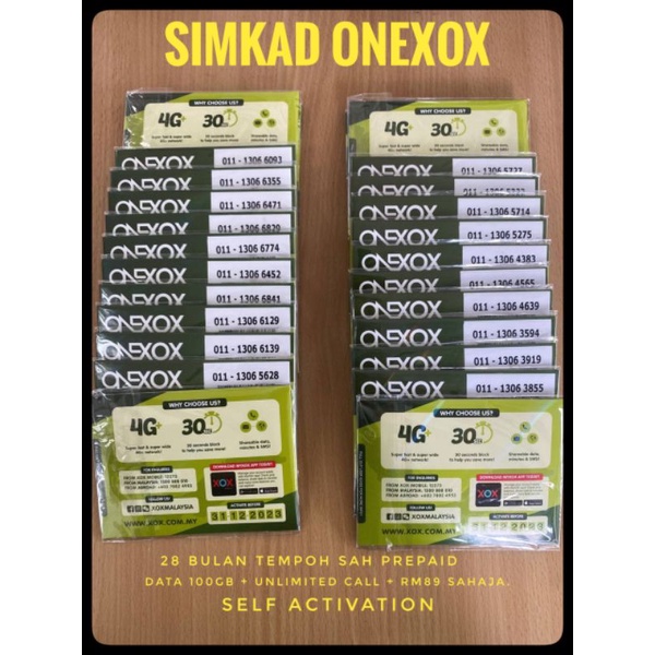 I Simcard Onexox Prepaid 3 Tahun Tempoh Sah Pilih Nombor Cun