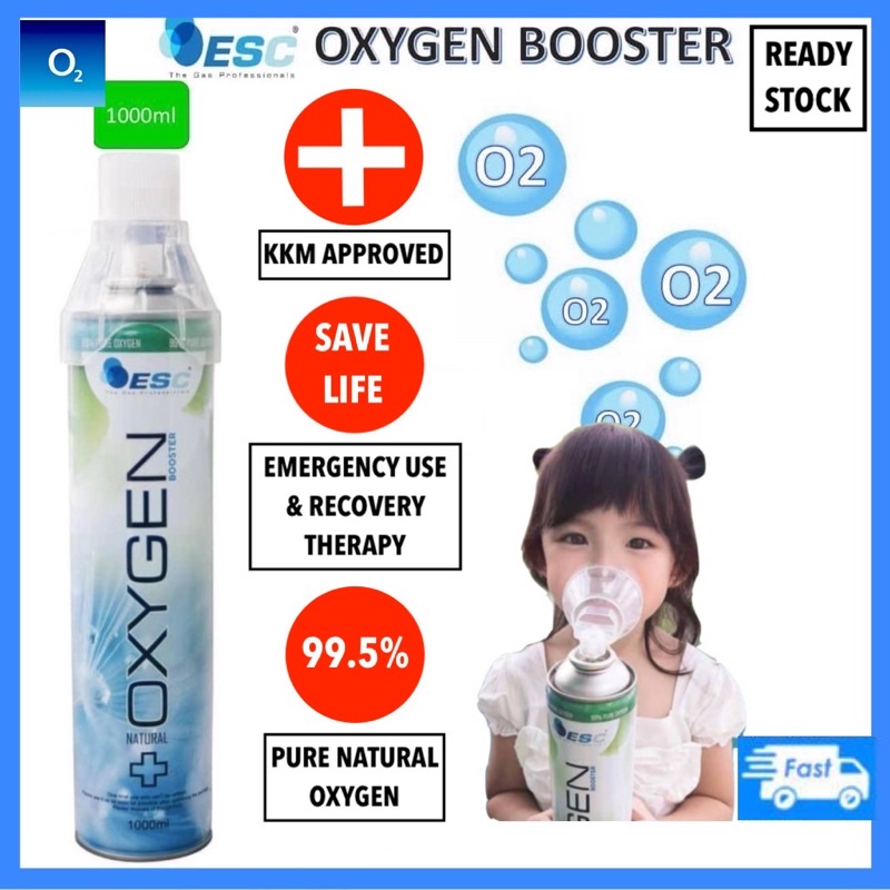 SAVE LIFE ESC Portable Oxygen Inhaler Oxygen Tank 1000ml 6 Cans