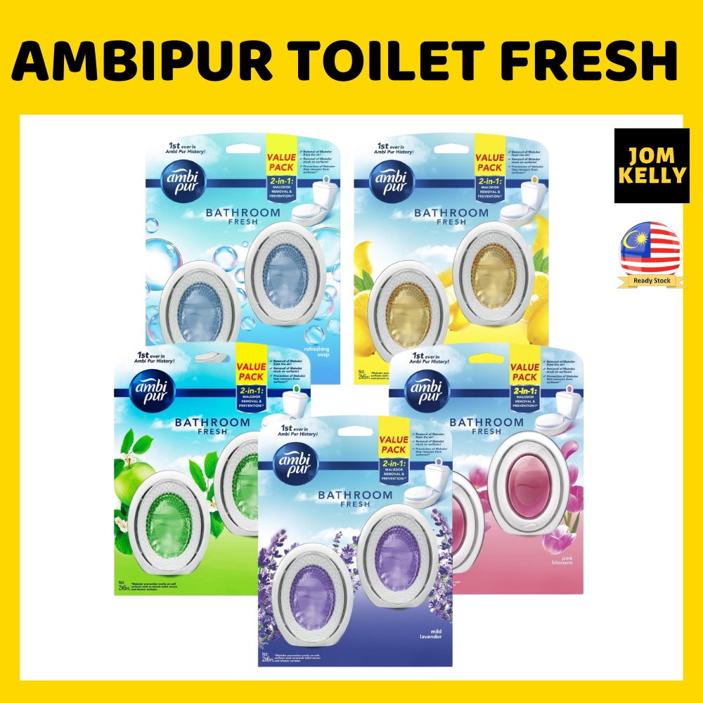 AMBI PUR TOILET FRESH 6MLx 2 Green Apple Lavender Pink Blossom