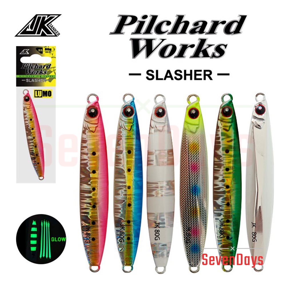 Jk Janker Pilchard Works Slasher Metal Jig Lure Light Fast Jigging