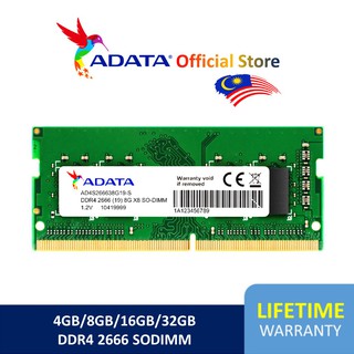 ADATA RAM DDR4 SO DDR4 2400 2666 U DIMM SO DIMM 4GB 8GB 16GB 32GB