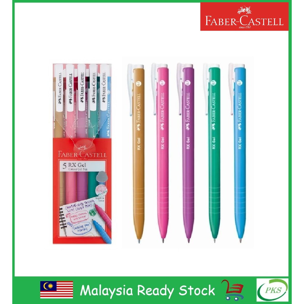 Faber Castell Rx Gel Pen Colors Mm Wallet Pack Shopee Malaysia