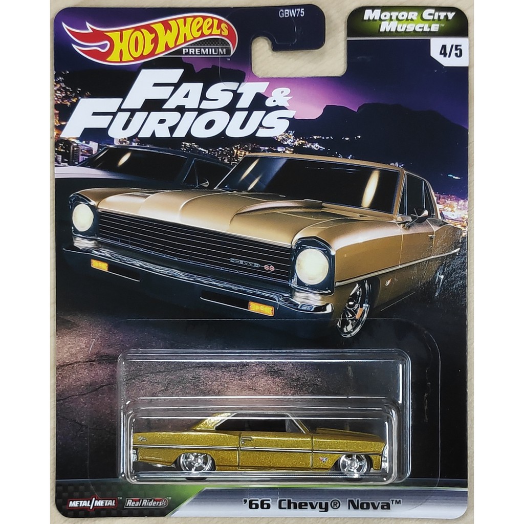 Hot Wheels Premium 66 Chevy Nova Chevrolet Fast Furious Motor City