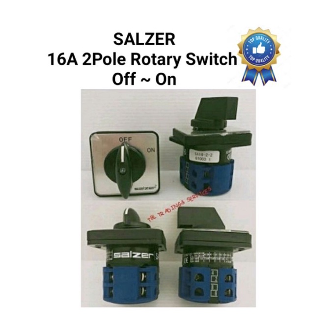 SALZER Rotary Switch 16A 2pole OFF ON Isolator Selector Switch MODEL