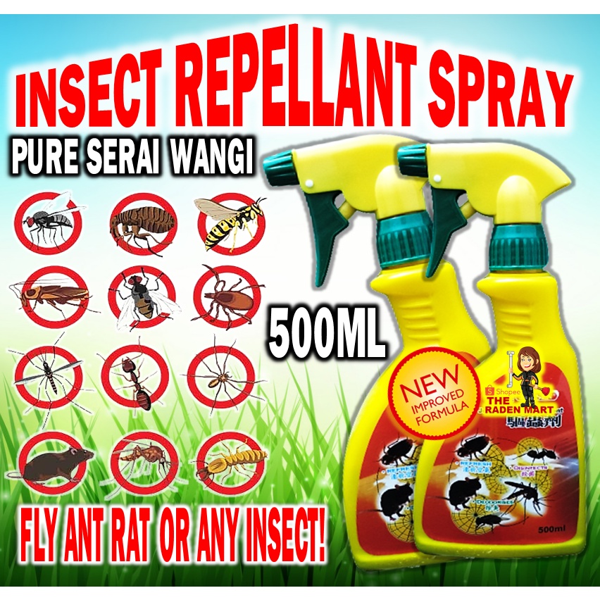 ORIGINAL INSECT REPELLENT SERAI WANGI Spray Serangga Organic Lalat