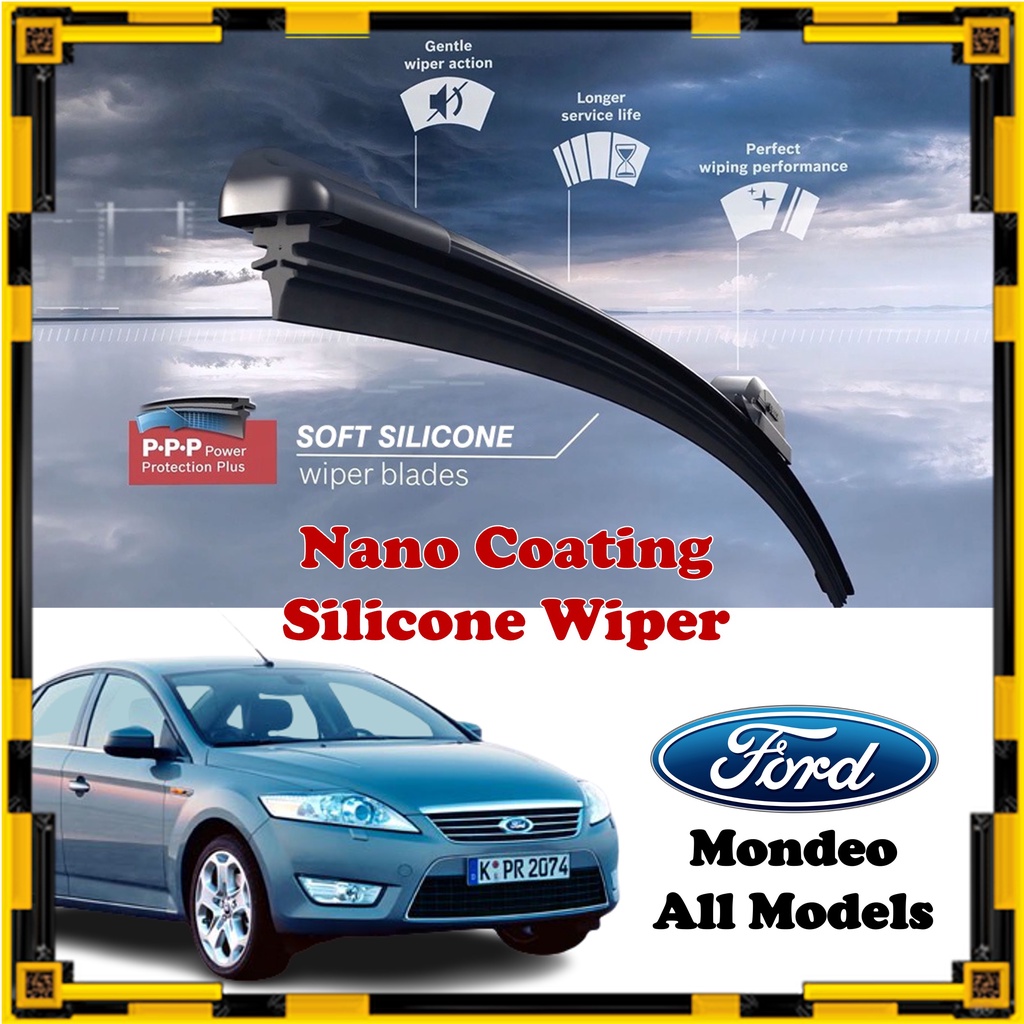 Ford Mondeo Nano Coating Soft Silicone Car Wiper Blades Pair