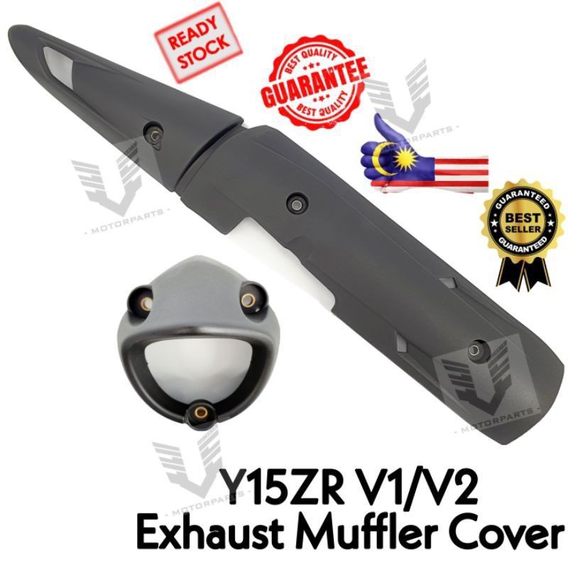 Y Zr V V Rear Side Exhaust Muffler Black Cover Muffler Exhaust Std