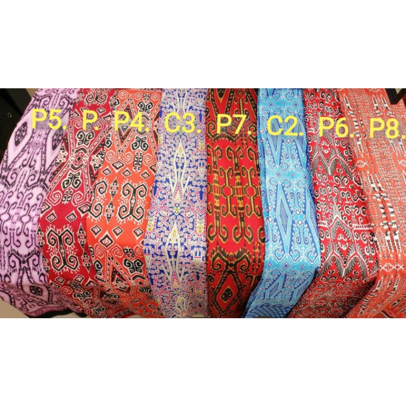 Kain Batik Sarong Corak Borneo Sarawak Ramdom Motif Ukiran Ikeng