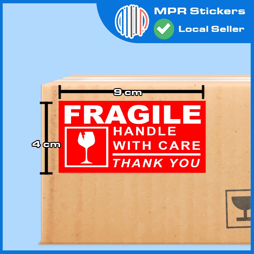 Fragile Sticker Pelekat Mudah Pecah Handle With Care Shopee Malaysia