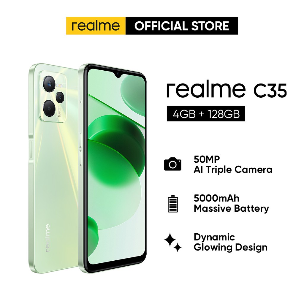 Realme C35 Smartphone 4GB RAM 128GB ROM 50MP AI Triple Camera