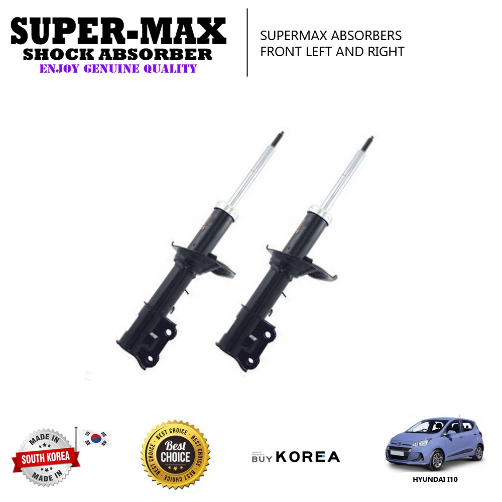 Hyundai I10 Front Left And Right Supermax Shock Absorbers Shopee Malaysia