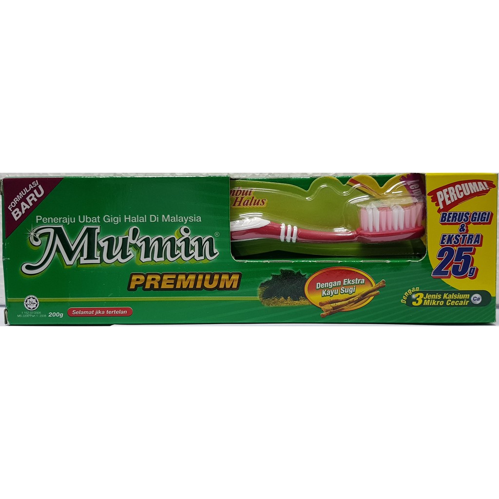 Mu Min Premium Toothpaste 200g Free Toothbrush Kayu Sugi Shopee