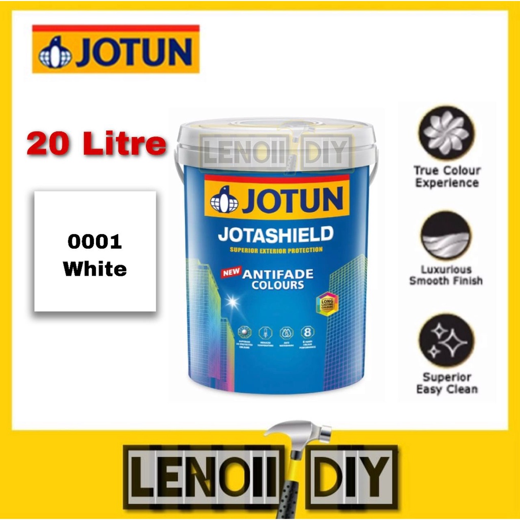 L Jotun Jotashield Antifade Exterior Wall Paint White Cat Luar