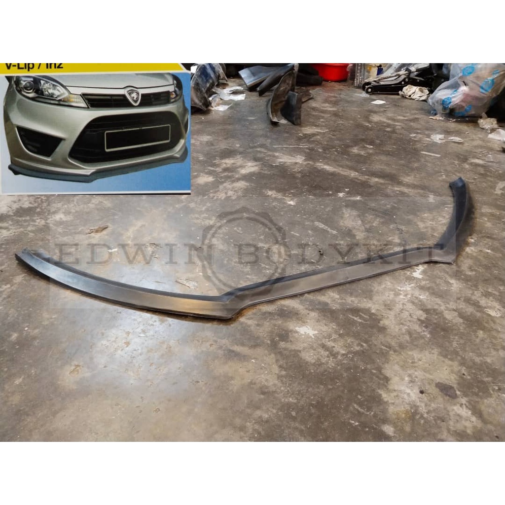 Iriz Front Lip Pu Bodykit Depan Skirting Vlip V Lip Diffuser Skirt Pu