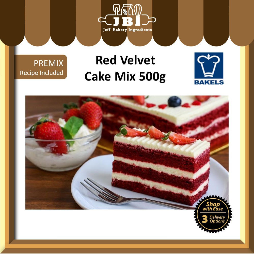 Red Velvet Cake Mix G Tepung Kek Red Velvet Bake Or Steam Bakels