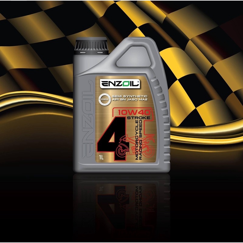 Enzoil 4T 10W40 API SN JASO MA2 Motorcycle Semi Synthetic Engine Oil 1