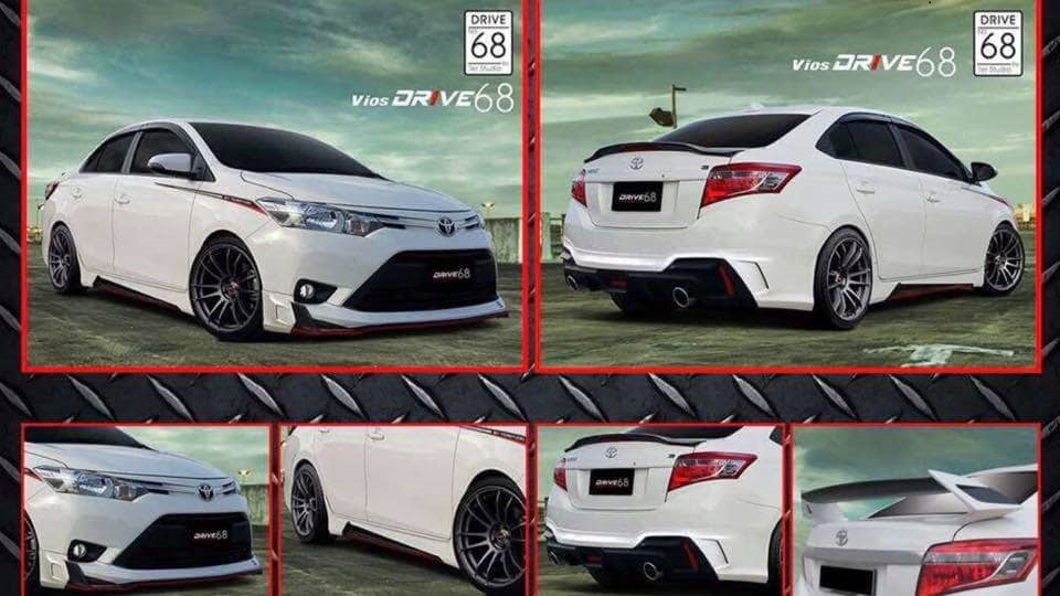 Toyota Vios 2013 2018 Drive 68 Body Kit Bodykit Skirt