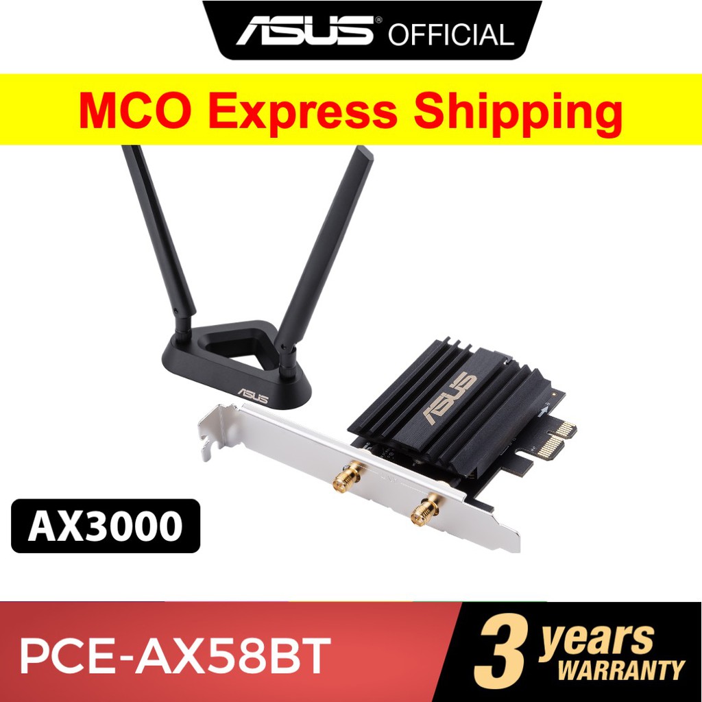 ASUS PCE AX58BT AX3000 WiFi 6 Bluetooth 5 0 Dual Band Wireless Adapter