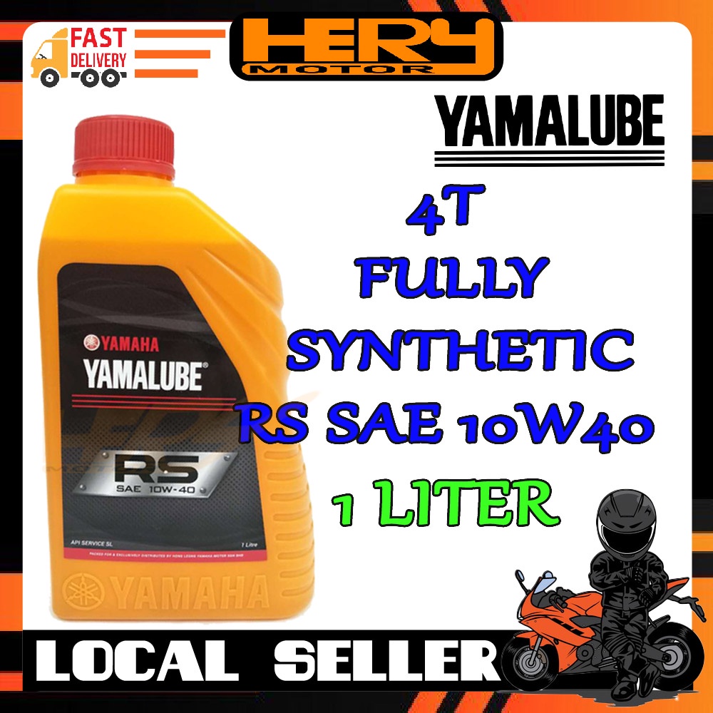 YAMALUBE YAMAHA ENGINE OIL MINYAK HITAM 4T FULLY SYNTHETIC RS SAE 10W40