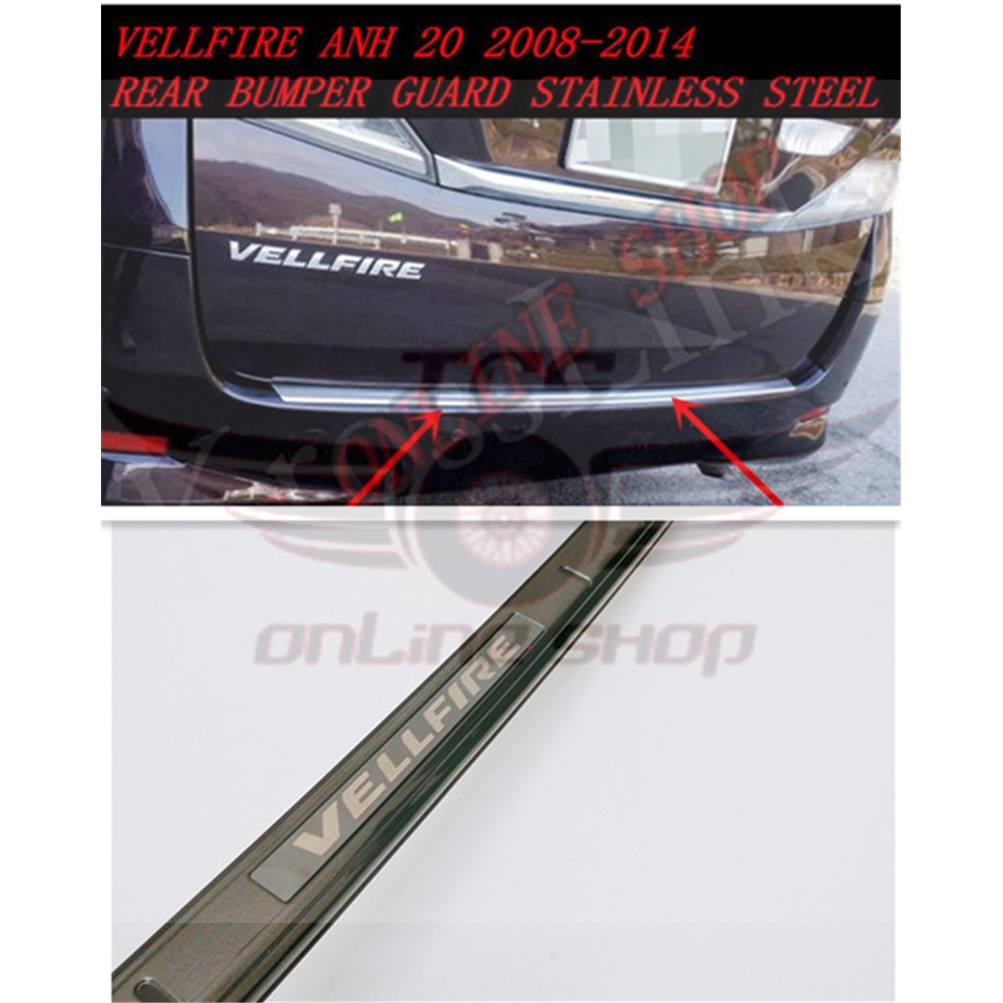 TOYOTA VELLFIRE ANH 20 2008 2014 Rear Bumper Guard Trunk Protector