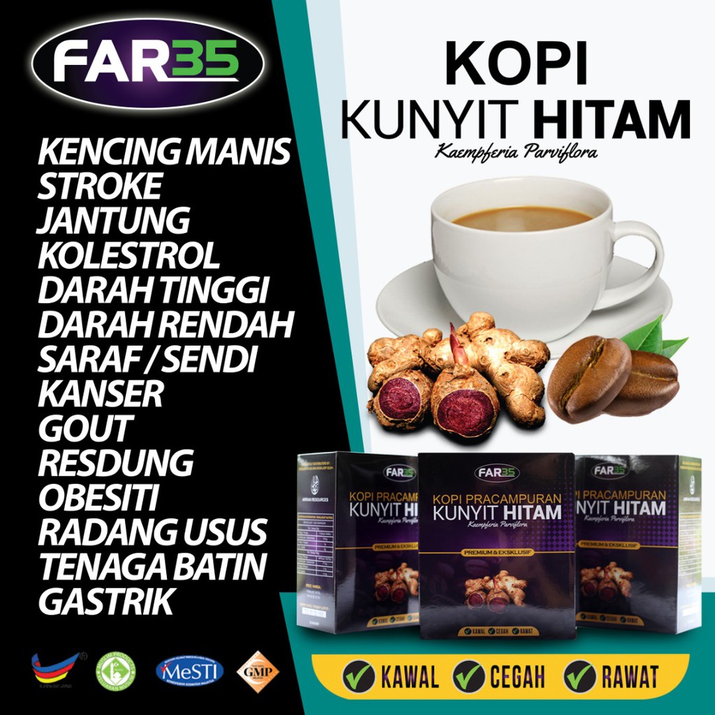 Sachet Box Kopi Kunyit Hitam Kawal Cegah Dan Rawat Penyakit