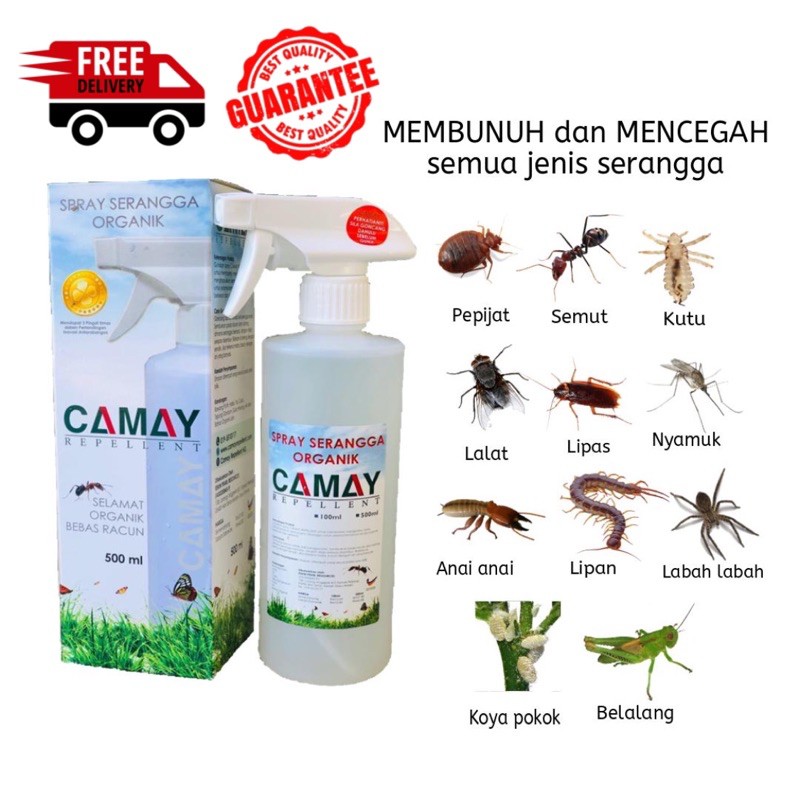 Camay Repellent Spray Serangga Semulajadi Super Efektif Untuk Serangga