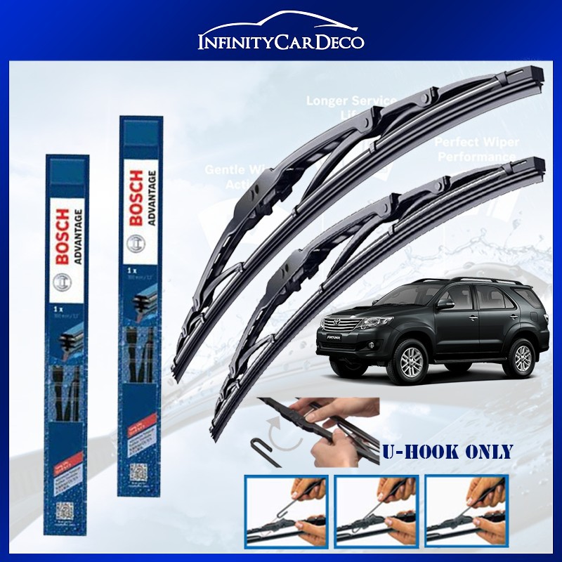 Toyota Fortuner 2005 2015 Original Bosch Advantage Wiper Blade Set 21