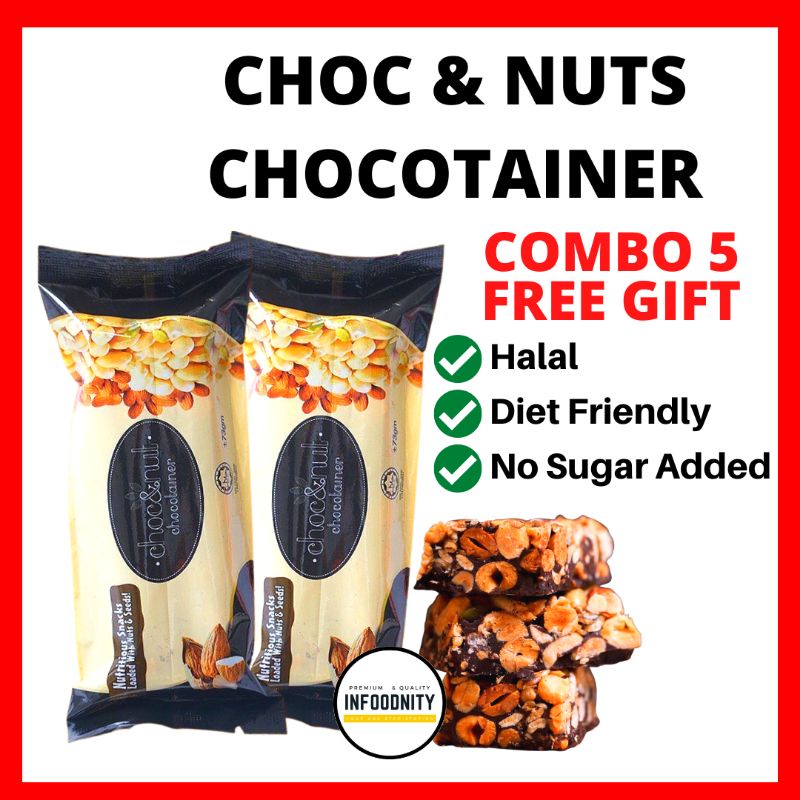 CHOCONUT CHOCOTAINER Energy Bar Nut Chocnut Chocotainer Coklat Sihat