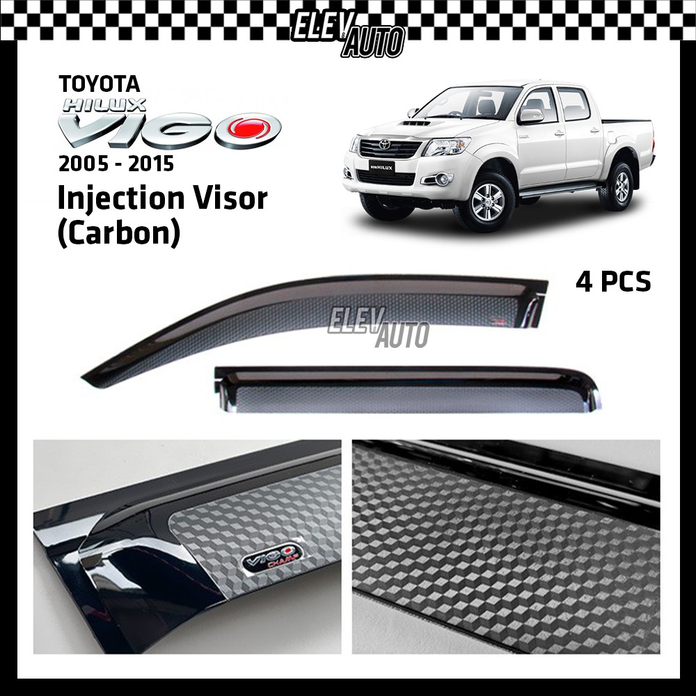 Toyota Hilux Vigo 2005 2015 CARBON Injection Door Visor Shopee Malaysia