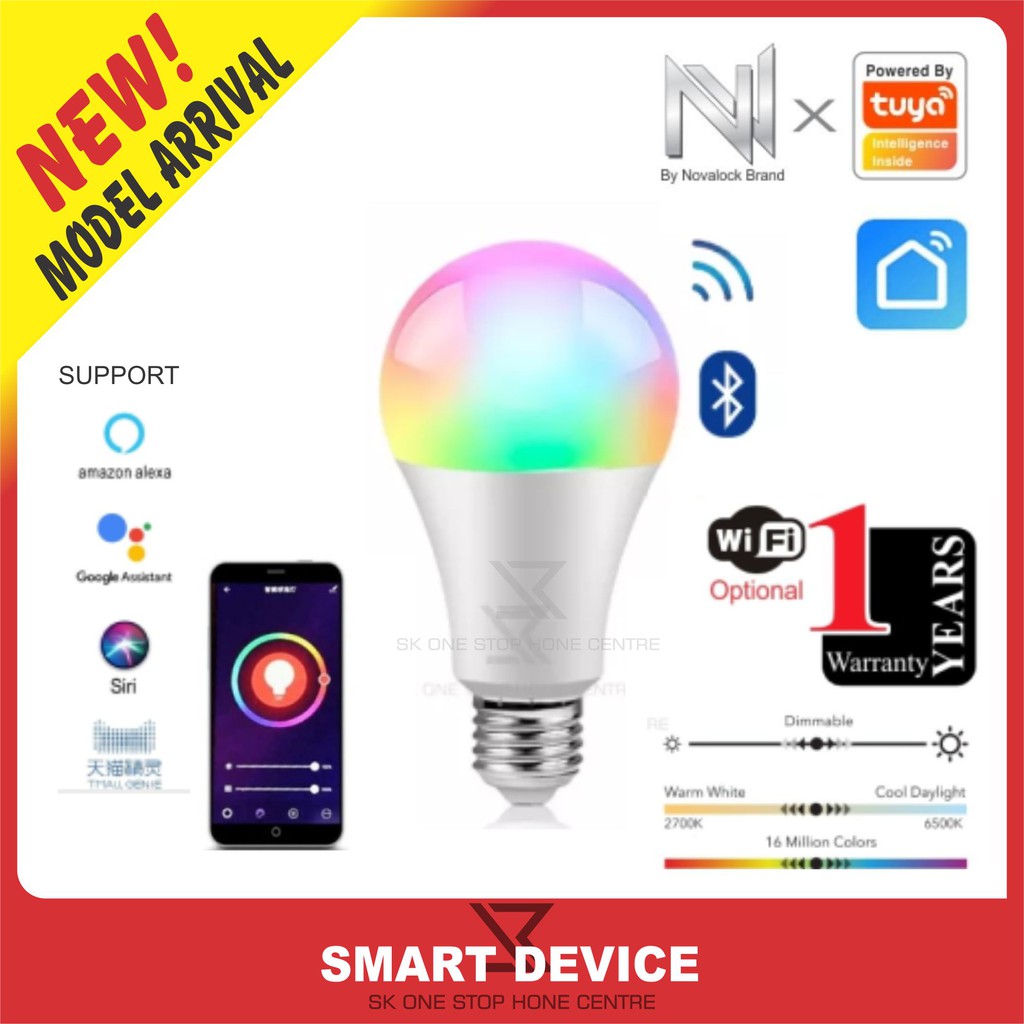 NV SMART Tuya BLE MESH Sig Mesh Bluetooth 9w E27 Bulb RGB 9w CCT