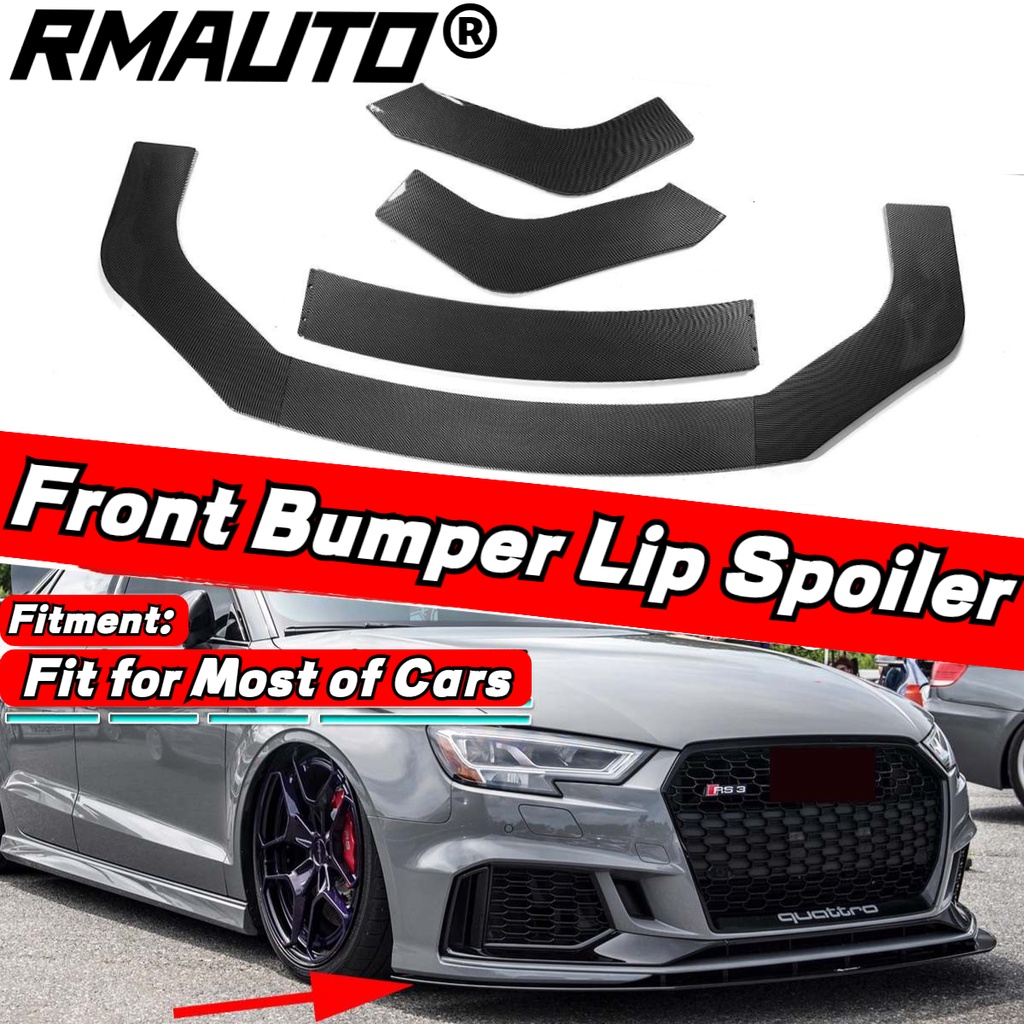 RMAUTO 3Pcs Universal Car Front Bumper Splitter Lip Body Kit Diffuser