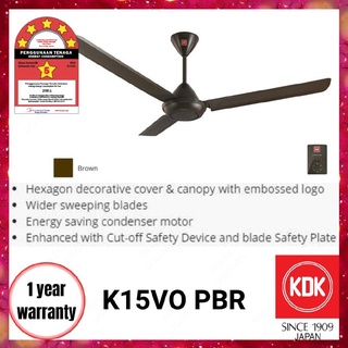 KDK K15V0 60 CEILING FAN CEILING FAN WHITE K15VO PBR BROWN Shopee