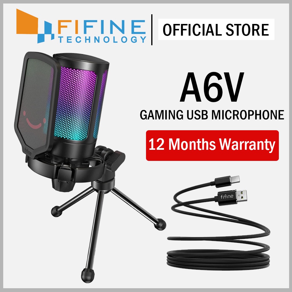 Fifine A V Gaming Usb Microphone Fifine Condenser Mic With Quick Mute