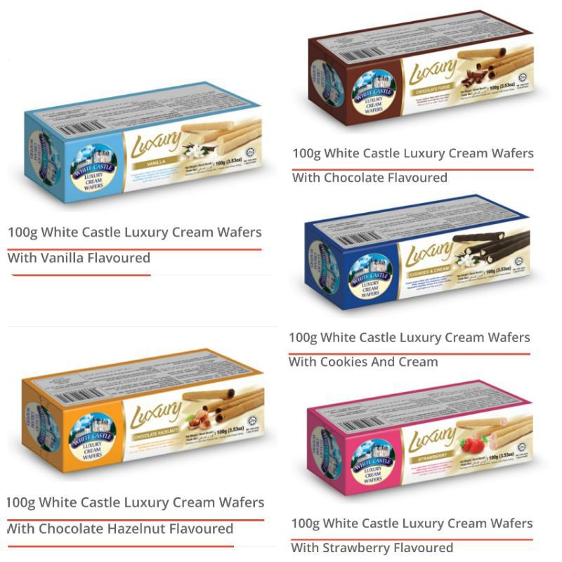 White Castle Luxury Cream Wafers 100g Shopee Malaysia