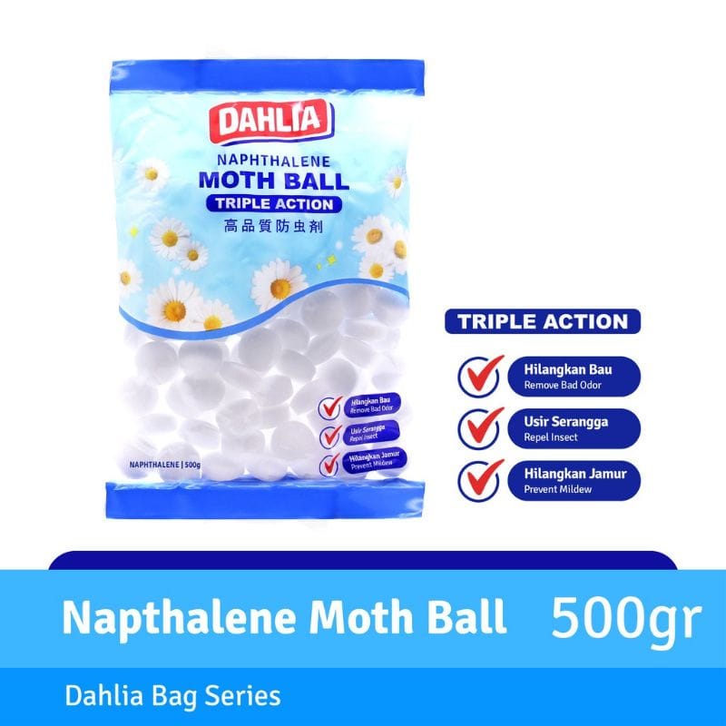 Dahlia Naphtalene Moth Ball Triple Action 500g Camphor Shopee Malaysia