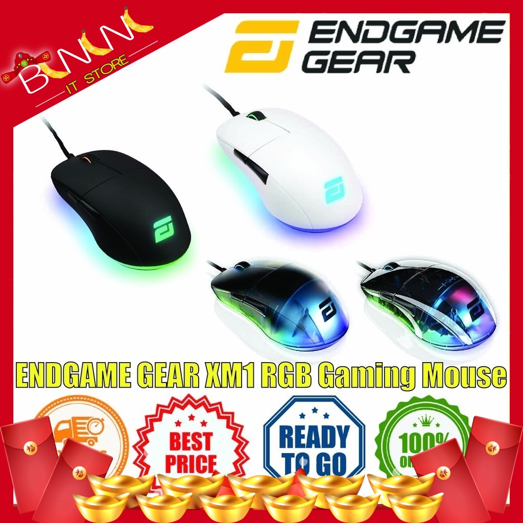 Ready Stock ENDGAME GEAR XM1 RGB Gaming Mouse BLACK WHITE DARK