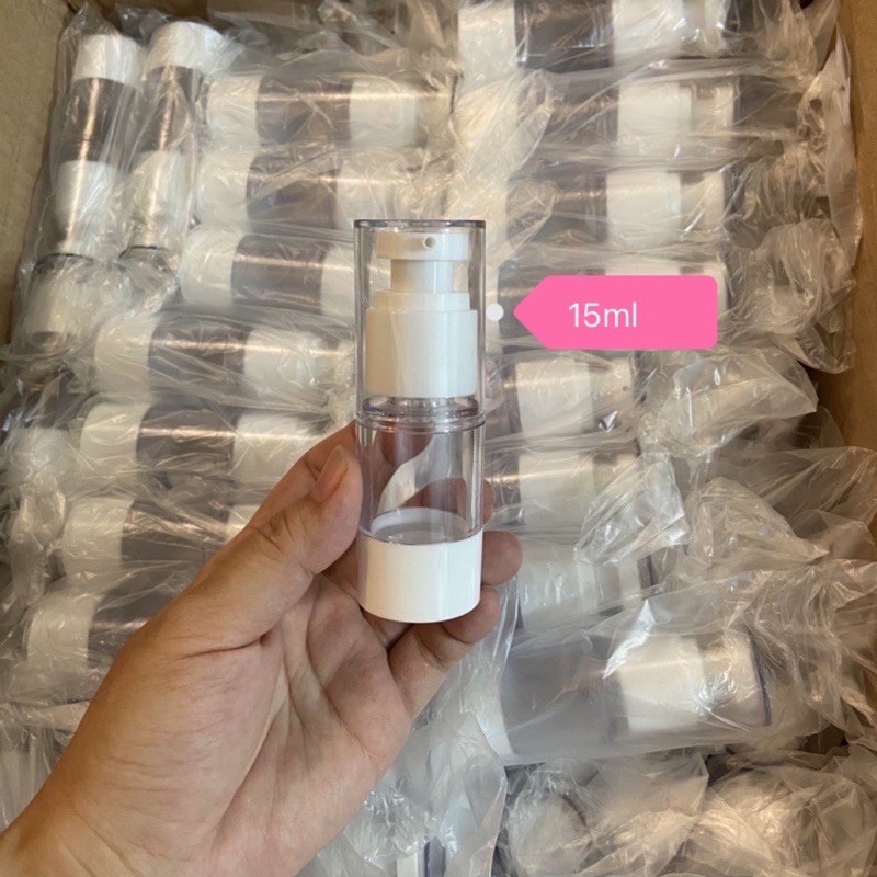 15ml 30ml 50ml Lotion Pump Airless Clear Bottle Reuse Refill Bottle