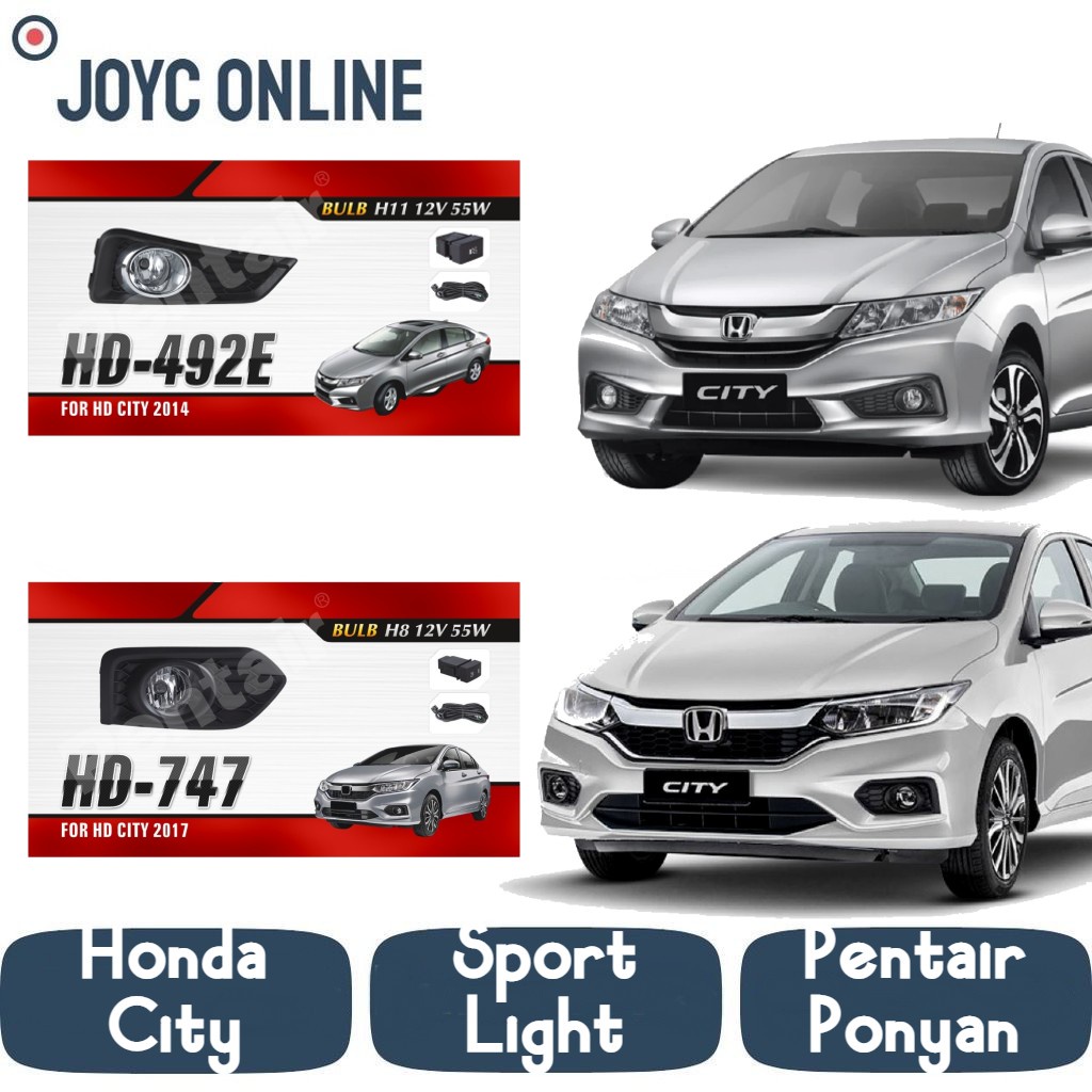 HONDA CITY 2014 2017 GM6 FACELIFT OEM FOG LAMP SPORT LIGHT PONYAN