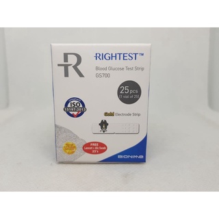 BIONIME RIGHTEST GS700 TEST STRIPS 25 S F O C LANCETS 25 S ALCOHOL