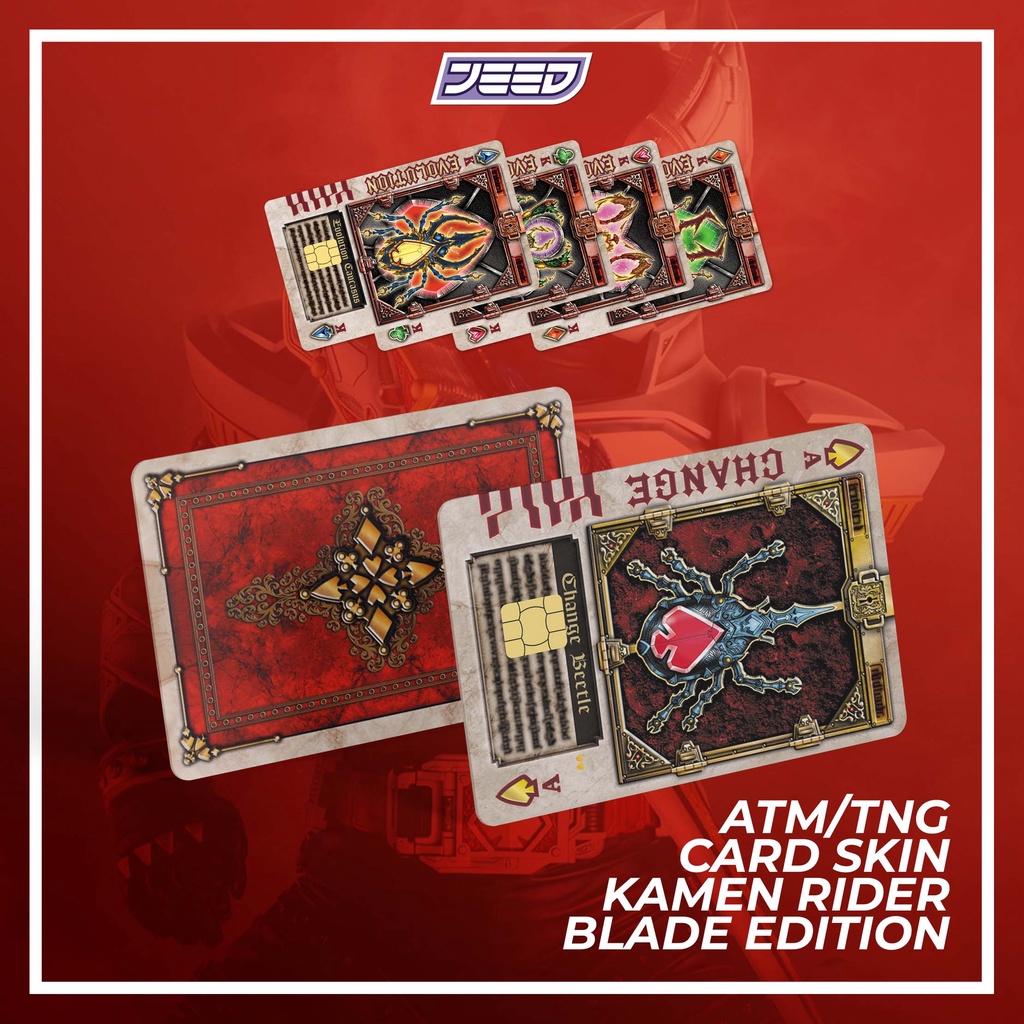 Kamen Rider Blade Atm Bank Debit Credit Card Touch N Go Sticker