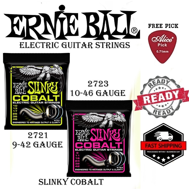 READY STOCK ERNIE BALL 2723 SUPER SLINKY 9 42 GAUGE 2721 REGULAR