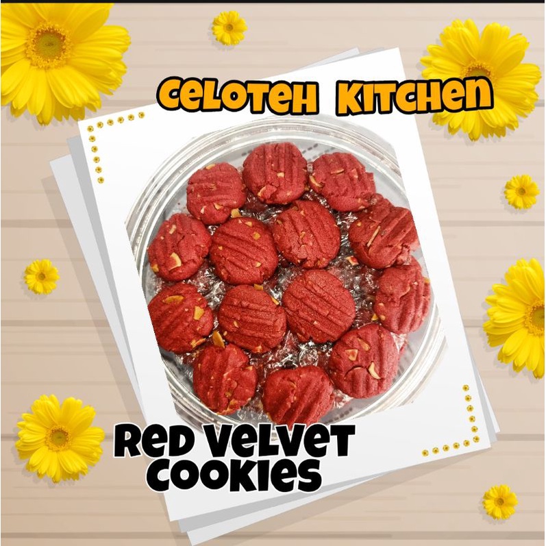 Biskut Red Velvet Biskut Raya Red Velvet Cookies Shopee Malaysia