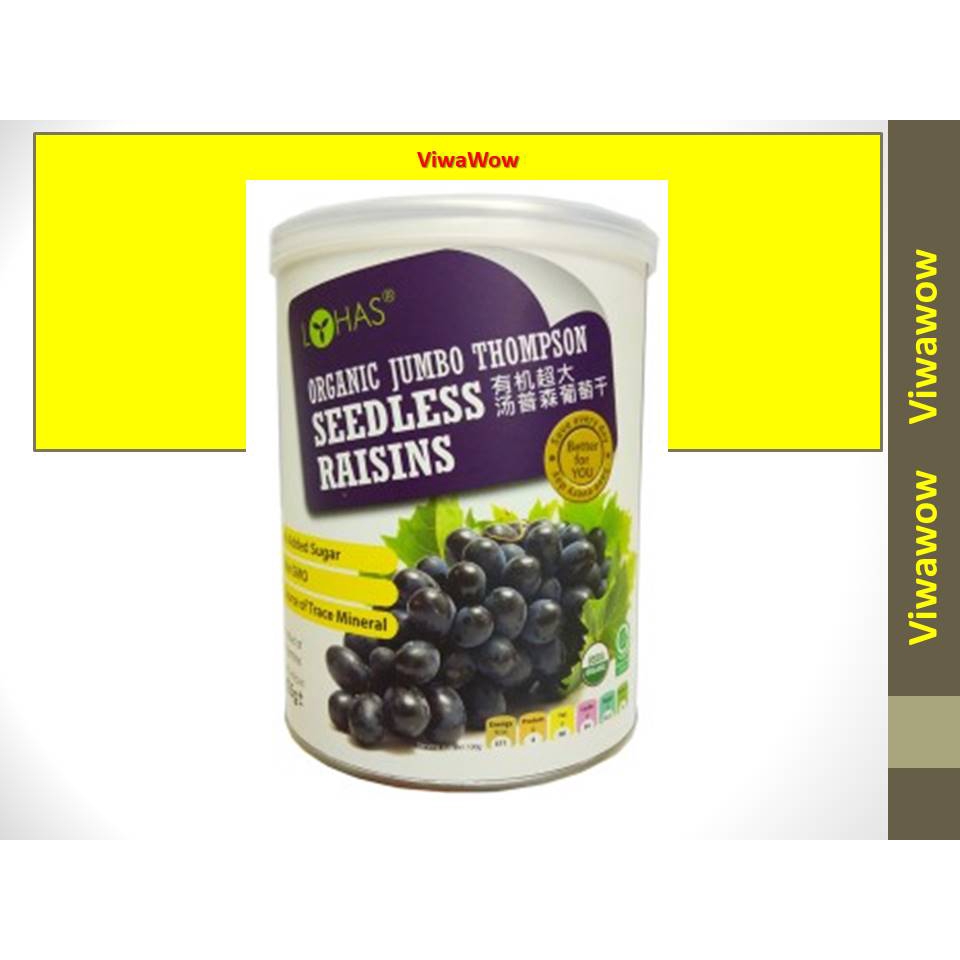 Lohas Organic Jumbo Thompson Seedless Raisin 425G Shopee Malaysia