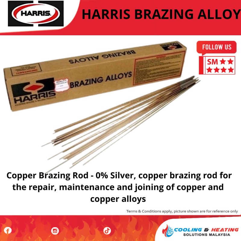 5pcs HARRIS Copper Brazing Alloy Rod Welding Rod 0 Silver Copper Rod