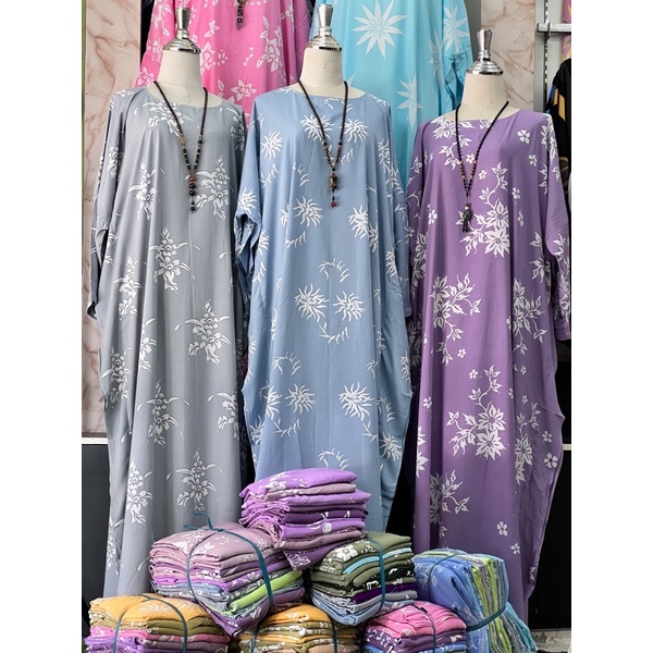 Jubah Kaftan Batik Block Stamped Cop Asli Kelantan Shopee Malaysia