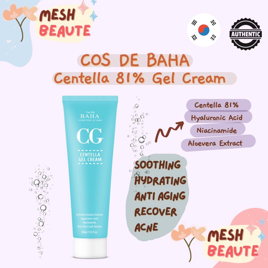 Korean Cos De Baha Centella Gel Cream Ml Shopee Malaysia